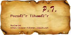 Pozsár Tihamér névjegykártya